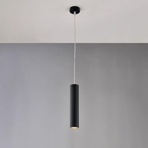 8057724580228 - Belight - Sospensione in ferro laccato nero GU10 con cavo elettrico regolabile 1 luce H30 - max 100 - Ø8