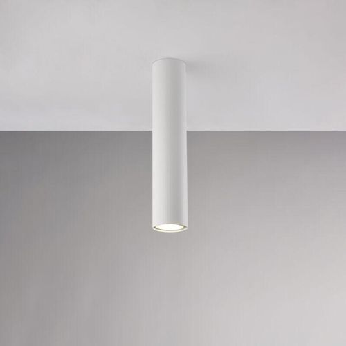 8057724580143 - Belight - Plafoniera in ferro laccato bianco GU10 1 luce H30 - Ø8