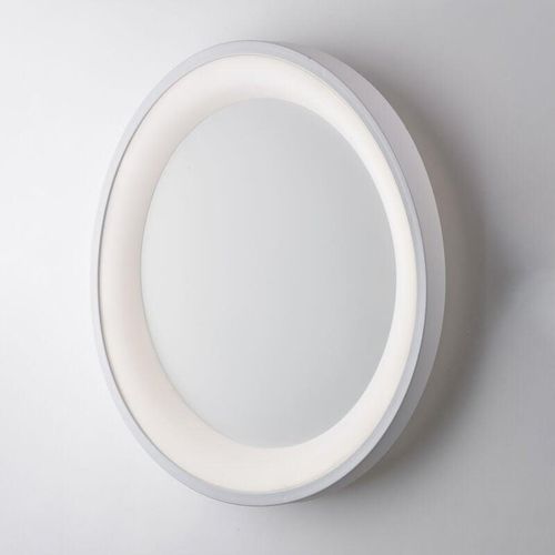 8057724581263 - Belight - Plafoniera circolare in metallo e alluminio laccato bianco con led integrato H7 - ø 50