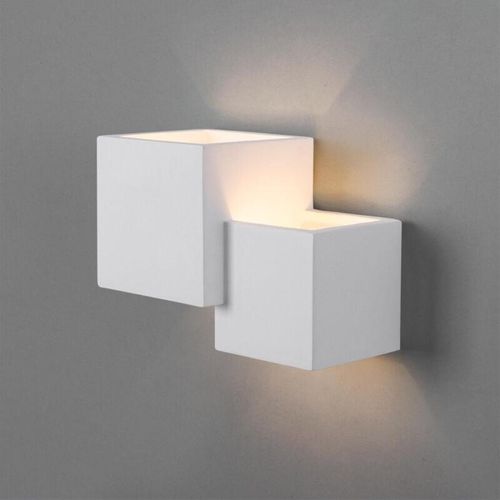 8435427156016 - Barcelona Led - Wandleuchte Cube - Gips - 2 x G9