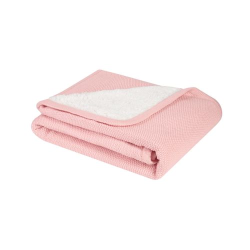 3800171215428 - Kikkaboo Babydecke gestrickt Dream big 100 x 75 cm Schmusedecke 100% Baumwolle pink