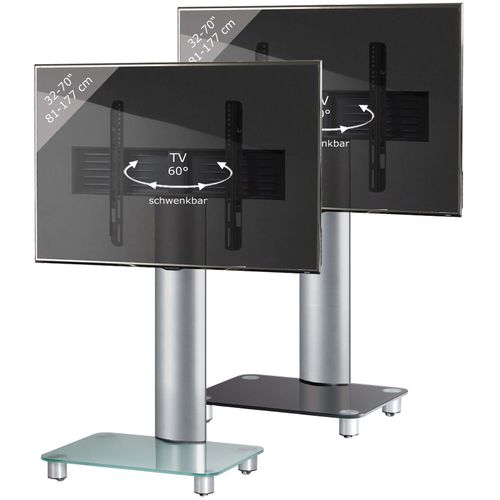 4012246171259 - TV Standfuß 32-70 Zoll VESA max 600x400 Fernseh Ständer aus Alu und Glas TV Ständer Maße ca H 100 x B 60 x T x 44 cm Fernsehstand Tosal 4012246171259 - TV Standfuß 32-70 Zoll VESA max 600x400 Fernseh Ständer aus Alu und Glas TV Ständer Maße ca H 100 x B 60 x T x 44 cm Fernsehstand Tosal
