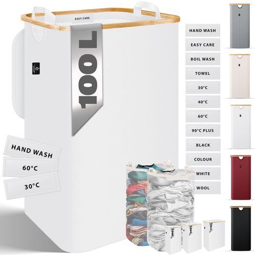 4255598322713 - KESSER® Wäschekorb mit Deckel faltbar Wäschebox Wäschetruhe Wäschetonne Wäschesammler mit herausnehmbaren Wäschesäcke Laundry Baskets Wäschesortierter inkl Waschhinweisen 4255598322713 - KESSER® Wäschekorb mit Deckel faltbar Wäschebox Wäschetruhe Wäschetonne Wäschesammler mit herausnehmbaren Wäschesäcke Laundry Baskets Wäschesortierter inkl Waschhinweisen