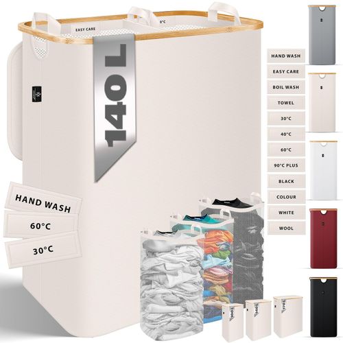 4255598322591 - KESSER® Wäschekorb mit Deckel faltbar Wäschebox Wäschetruhe Wäschetonne Wäschesammler mit herausnehmbaren Wäschesäcke Laundry Baskets Wäschesortierter inkl Waschhinweisen 4255598322591 - KESSER® Wäschekorb mit Deckel faltbar Wäschebox Wäschetruhe Wäschetonne Wäschesammler mit herausnehmbaren Wäschesäcke Laundry Baskets Wäschesortierter inkl Waschhinweisen