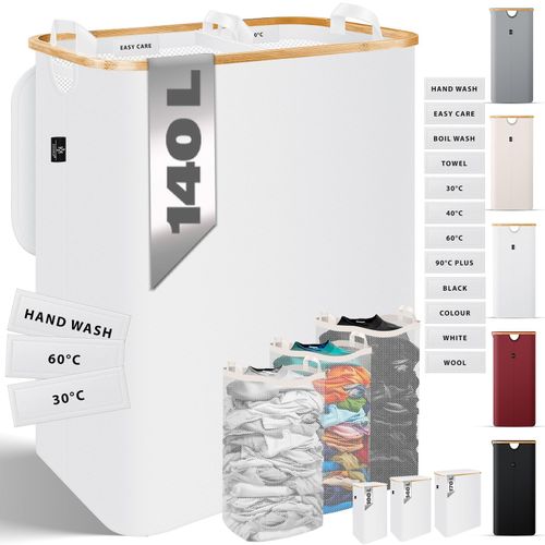 4255598322720 - KESSER® Wäschekorb mit Deckel faltbar Wäschebox Wäschetruhe Wäschetonne Wäschesammler mit herausnehmbaren Wäschesäcke Laundry Baskets Wäschesortierter inkl Waschhinweisen 4255598322720 - KESSER® Wäschekorb mit Deckel faltbar Wäschebox Wäschetruhe Wäschetonne Wäschesammler mit herausnehmbaren Wäschesäcke Laundry Baskets Wäschesortierter inkl Waschhinweisen