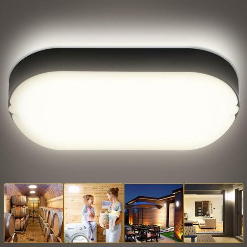 9180102182314 - Vingo - led Feuchtraumleuchte 15W 6x Wasserdicht Deckenleuchten IP54 Wasserdicht Lampe Garage Keller