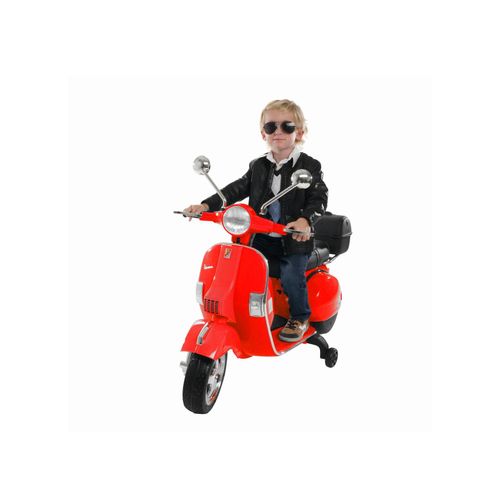 4056551065278 - Kinder-Elektroroller Vespa lizenziert EVA-Reifen LED-Scheinwerfer Koffer Soundmodul Stützräder (Rot) 4056551065278 - Kinder-Elektroroller Vespa lizenziert EVA-Reifen LED-Scheinwerfer Koffer Soundmodul Stützräder (Rot)