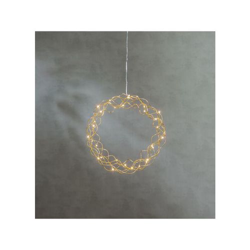 7391482015815 - Star Trading Deutschland Gmbh - LED-Dekoleuchte Curly Dewdrops ca 30 x 30 cm 30 warmwhite led Material Metall messingfarben transparentes Kabel