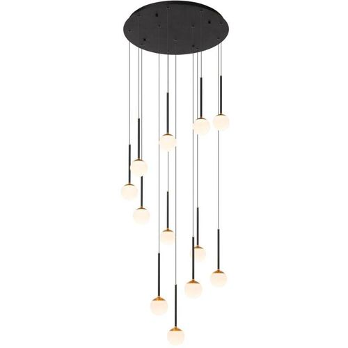 5411212241993 - - calina - Pendelleuchten - ø 699 cm - led Dim - 12x77W 2700K - Schwarz