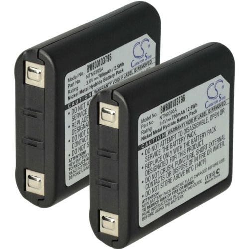 4069099643907 - Vhbw - 2x Akku kompatibel mit Motorola Talkabout T9680RSAME T9680 Funkgerät Walkie Talkie (700 mAh 36 v NiMH)