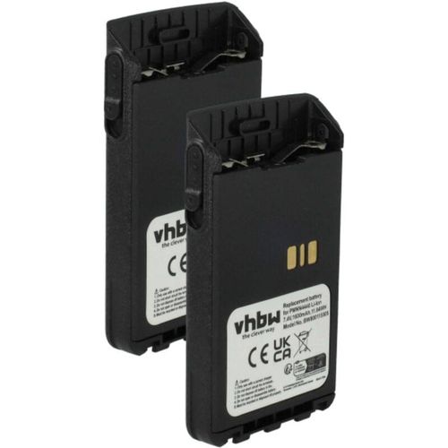 4069099646106 - vhbw 2x Akku Ersatz für Motorola PMNN4511A PMNN4440 PMNN4502A PMNN4440AR für Funkgerät Walkie Talkie (1600 mAh 74 V Li-Ion)