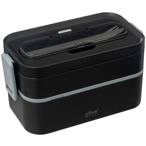 3560233603302 - - Lunchbox mit zwei fächern und besteck - 5five