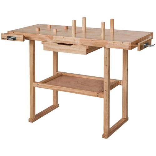 4260182877487 - tectake® Holzwerkbank mit 2 Schraubstöcken 4 Stirnhölzer und 4 Bankhaken 117 x 475 x 83 cm 4260182877487 - tectake® Holzwerkbank mit 2 Schraubstöcken 4 Stirnhölzer und 4 Bankhaken 117 x 475 x 83 cm