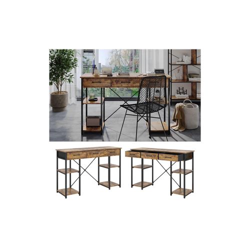 4066731448623 - Schreibtisch Chino Eiche 120 x 78 cm mit 3 Schubladen 4066731448623 - Schreibtisch Chino Eiche 120 x 78 cm mit 3 Schubladen