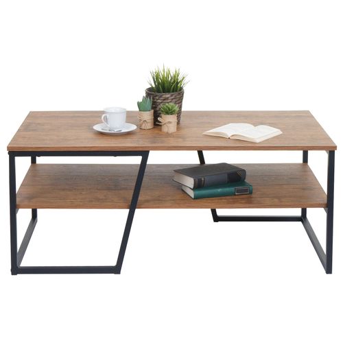 4057651784502 - Couchtisch MCW-A27 Wohnzimmertisch Beistelltisch Sofatisch Ablage Metall 3D-Struktur 46x110x60cm Wildeiche-Optik 4057651784502 - Couchtisch MCW-A27 Wohnzimmertisch Beistelltisch Sofatisch Ablage Metall 3D-Struktur 46x110x60cm Wildeiche-Optik