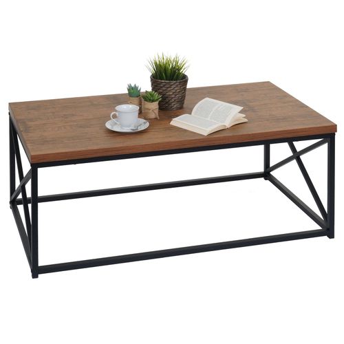 4057651811611 - Couchtisch MCW-A27 Wohnzimmertisch Beistelltisch Sofatisch Metall 3D-Struktur 44x110x60cm Wildeiche-Optik 4057651811611 - Couchtisch MCW-A27 Wohnzimmertisch Beistelltisch Sofatisch Metall 3D-Struktur 44x110x60cm Wildeiche-Optik