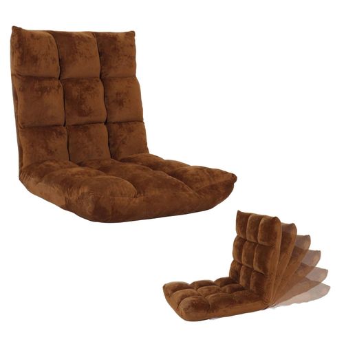 4057651643724 - Bodensessel MCW-N43 Relaxsessel Bodenkissen Klappsessel 6 Relaxpositionen stabiles Gestell Samt ~ dunkelbraun 4057651643724 - Bodensessel MCW-N43 Relaxsessel Bodenkissen Klappsessel 6 Relaxpositionen stabiles Gestell Samt ~ dunkelbraun
