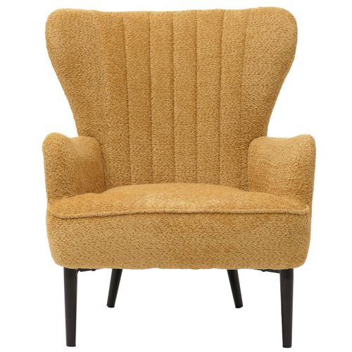4057651692371 - Lounge-Sessel MCW-K37 Cocktail- Ohrensessel Polsterstuhl Retro Vintage Stoff Chenille (500g m²) Öko-Tex ~ gelb