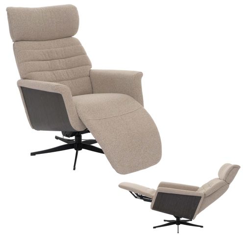 4057651658766 - Relaxsessel MCW-N56 Fernsehsessel Liegesessel Fußstütze drehbar Bouclé Stoff Holz ~ Stoff braun Holz grau 4057651658766 - Relaxsessel MCW-N56 Fernsehsessel Liegesessel Fußstütze drehbar Bouclé Stoff Holz ~ Stoff braun Holz grau