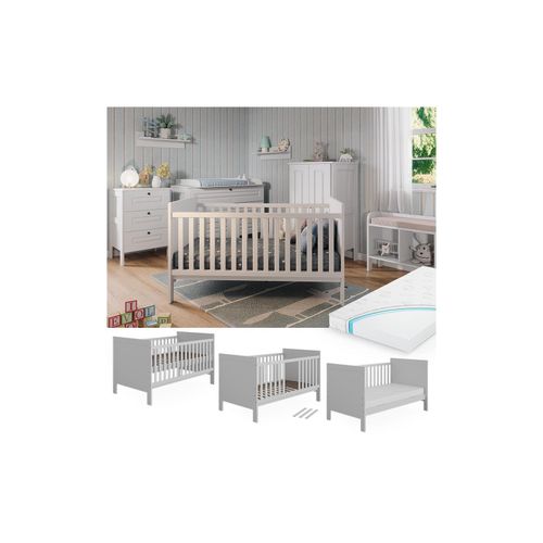 4066731465538 - Vitalispa - Babybett Ajaton Weiß 1444 x 83 cm mit Matratze 4066731465538 - Vitalispa - Babybett Ajaton Weiß 1444 x 83 cm mit Matratze