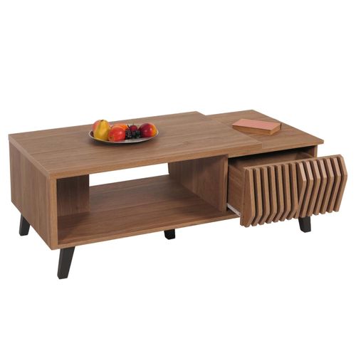 4057651632933 - Couchtisch MCW-M45 Wohnzimmertisch Beistelltisch Sofatisch 3D-Design Schubladen 44x120x65cm braun 4057651632933 - Couchtisch MCW-M45 Wohnzimmertisch Beistelltisch Sofatisch 3D-Design Schubladen 44x120x65cm braun