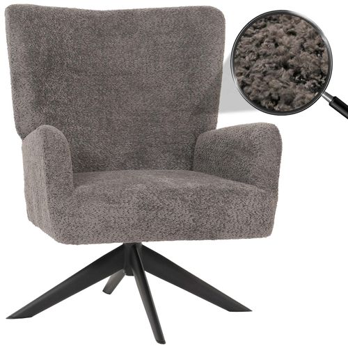 4057651663654 - Lounge-Sessel MCW-N65 Cocktailsessel Polstersessel Relaxsessel drehbar Stoff Textil Chenille Metall ~ dunkelgrau 4057651663654 - Lounge-Sessel MCW-N65 Cocktailsessel Polstersessel Relaxsessel drehbar Stoff Textil Chenille Metall ~ dunkelgrau