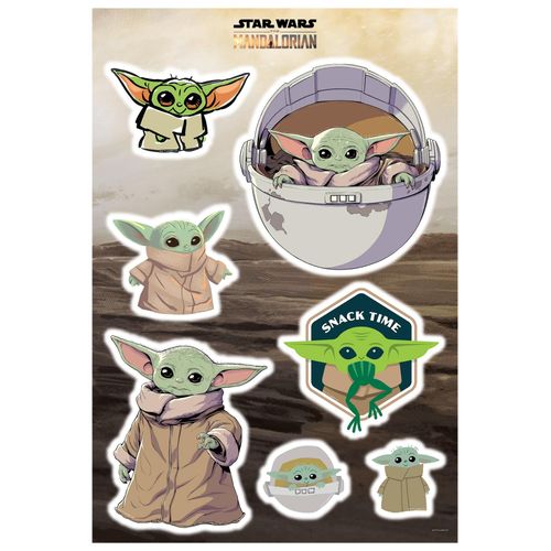 4036834177539 - Wandsticker Star Wars The Child Sluster (7 St Anzahl Teile 7) 50x70 cm (Breite x Höhe) selbstklebendes Wandtattoo bunt