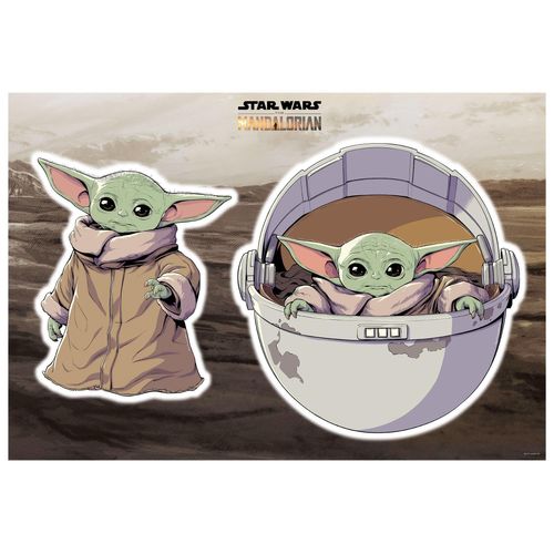 4036834177560 - Wandsticker Star Wars The Child (2 St Anzahl Teile 2) 50x70 cm (Breite x Höhe) selbstklebendes Wandtattoo bunt