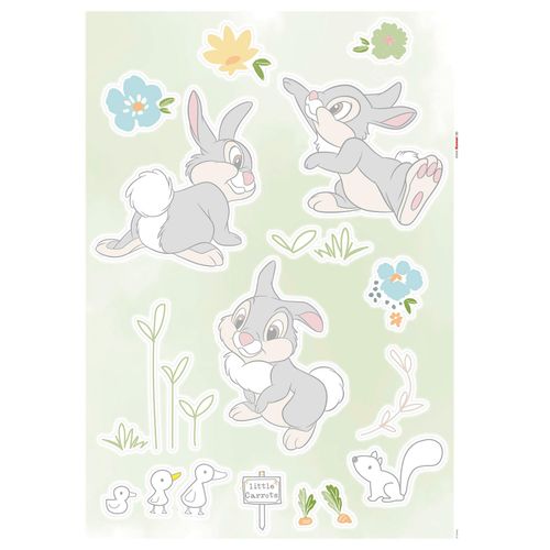 4036834179083 - KOMAR Wandtattoo Thumper in the Garden Wandtattoos 50x70 cm (Breite x Höhe) selbstklebendes Wandtattoo Gr B H 50 cm x 70 cm Kinder-Comic bunt Wandtattoos Wandsticker