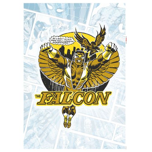 4036834178093 - KOMAR Wandtattoo Falcon Gold Comic Classic Wandtattoos 50x70 cm (Breite x Höhe) selbstklebendes Wandtattoo Gr B H 50 cm x 70 cm Kinder-Comic gelb (gelb braun schwarz) Wandtattoos Wandsticker