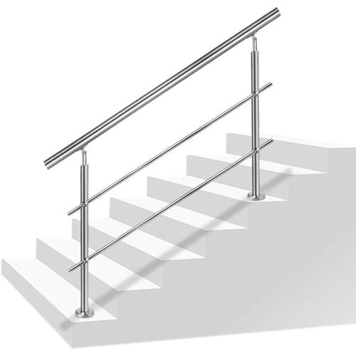 0762418356147 - Geländer Handläufe aus Edelstahl Treppengeländer Geländer Außen Innen Brüstungsgeländer Balkongeländer 180CM 2 Pfosten mit 2 Querstangen Hengmei 0762418356147 - Geländer Handläufe aus Edelstahl Treppengeländer Geländer Außen Innen Brüstungsgeländer Balkongeländer 180CM 2 Pfosten mit 2 Querstangen Hengmei