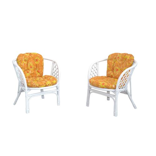 4046884054568 - möbel direkt online 2er-Set Rattansessel mit Kissen Sonja