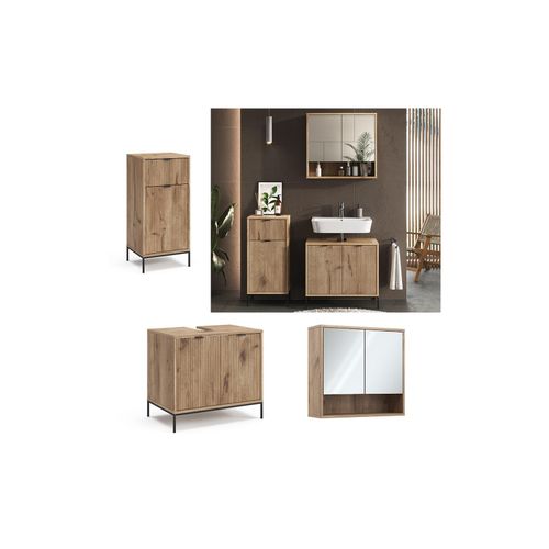 4066731444885 - Badmöbel-Set Eliza Viking Oak 3 Teile