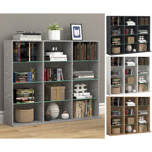 4051814428180 - Standregal Holz CD DVD Standregal Bücherregal Raumteiler Deko Regal Glas Zilas L Gr 102 honig eiche B102cm H82cm T23cm Holzwerkstoff Holz Spanplatte Glas Regale 4051814428180 - Standregal Holz CD DVD Standregal Bücherregal Raumteiler Deko Regal Glas Zilas L Gr 102 honig eiche B102cm H82cm T23cm Holzwerkstoff Holz Spanplatte Glas Regale