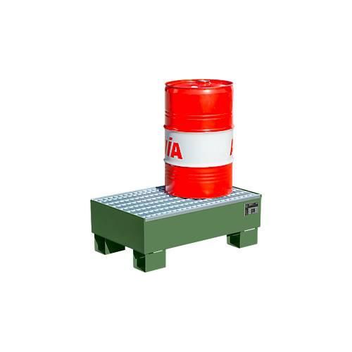4052462036109 - eurokraft pro Stahl-Auffangwanne für 60-l-Fass LxBxH 800 x 500 x 290 mm lackiert grün RAL 6011 mit Gitterrost 4052462036109 - eurokraft pro Stahl-Auffangwanne für 60-l-Fass LxBxH 800 x 500 x 290 mm lackiert grün RAL 6011 mit Gitterrost