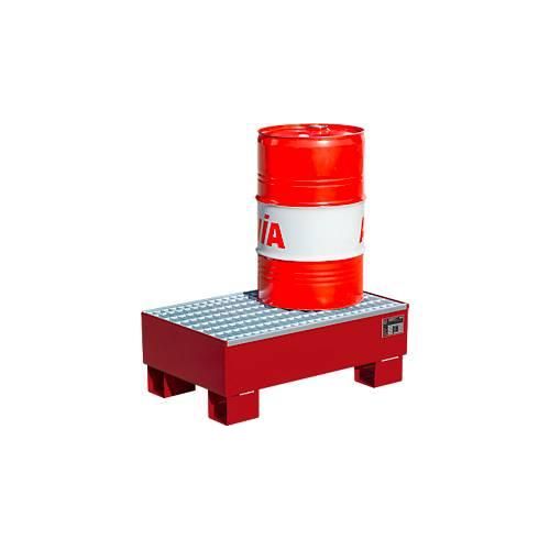 4052462036086 - eurokraft pro Stahl-Auffangwanne für 60-l-Fass LxBxH 800 x 500 x 290 mm lackiert rot RAL 3000 mit Gitterrost 4052462036086 - eurokraft pro Stahl-Auffangwanne für 60-l-Fass LxBxH 800 x 500 x 290 mm lackiert rot RAL 3000 mit Gitterrost