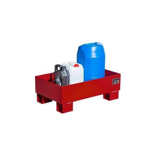 4052462022416 - eurokraft pro Stahl-Auffangwanne für 60-l-Fass LxBxH 800 x 500 x 290 mm lackiert rot RAL 3000 ohne Gitterrost 4052462022416 - eurokraft pro Stahl-Auffangwanne für 60-l-Fass LxBxH 800 x 500 x 290 mm lackiert rot RAL 3000 ohne Gitterrost