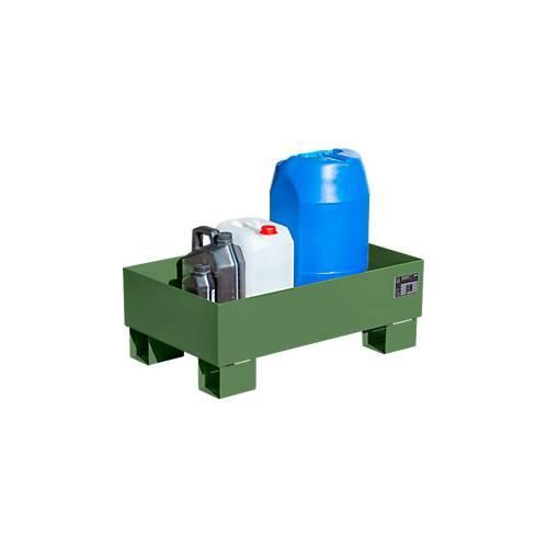 4052462022430 - eurokraft pro Stahl-Auffangwanne für 60-l-Fass LxBxH 800 x 500 x 290 mm lackiert grün RAL 6011 ohne Gitterrost 4052462022430 - eurokraft pro Stahl-Auffangwanne für 60-l-Fass LxBxH 800 x 500 x 290 mm lackiert grün RAL 6011 ohne Gitterrost