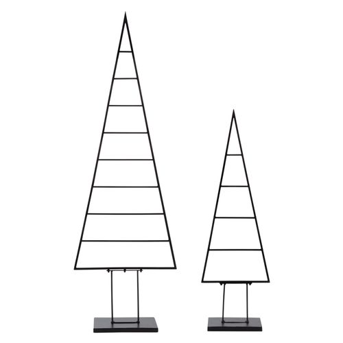 4010385018305 - Dekobaum MY HOME Maischa Weihnachtsdeko aus Metall Dekofiguren Gr B H 34 cm x 90 cm & 50 cm x 152 cm schwarz Dekoweihnachtsbäume Weihnachtsbaum zum individuellen Dekorieren