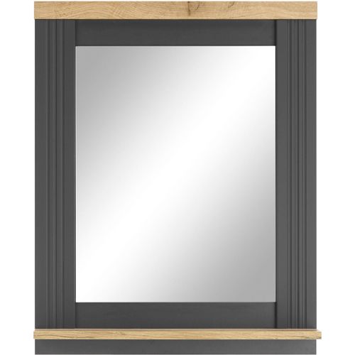 4067602872851 - Wandspiegel HOME AFFAIRE WESTMINSTER Spiegel Gr B H T 60 cm x 75 cm x 15 cm Holzoptik grau (grau dunkel) Wandspiegel im romantischen Landhausstil