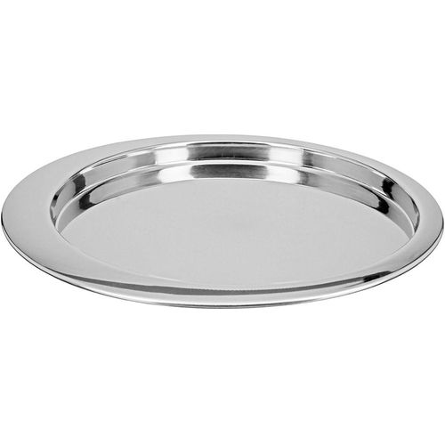 4042911520068 - Tablett FINK Verso silber (silberfarben) H200cm Ø3850cm Edelstahl Tabletts asymmetrischer Rand 4042911520068 - Tablett FINK Verso silber (silberfarben) H200cm Ø3850cm Edelstahl Tabletts asymmetrischer Rand