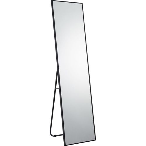 4251744817287 - Ganzkörperspiegel SALESFEVER schwarz B40cm H150cm T2cm Aluminium Spiegelglas Spiegel mit schwarzem Rahmen