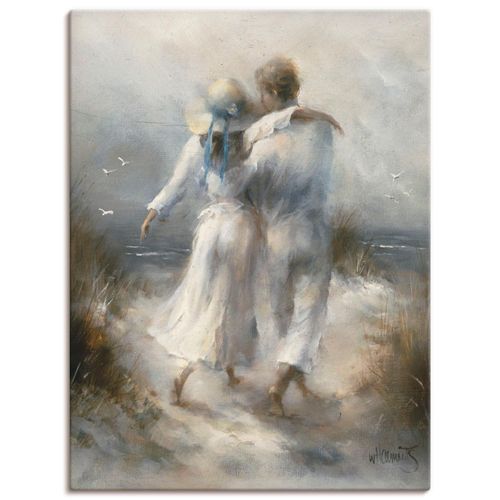 4057738453918 - Wandbild ARTLAND Romantik Bilder Gr B H 90 cm x 120 cm Leinwandbild Paar Hochformat 1 St grau Bild Poster Bilder als Leinwandbild Wandaufkleber oder in versch Größen