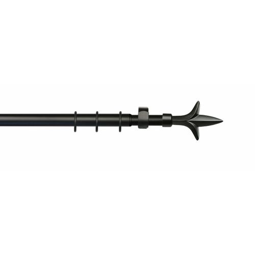 4016318032387 - Gardinenstange Sparta Gardinenstangen Gr L 130 cm - 240 cm Ø 20 mm 1 läufig schwarz Gardinenstangen Wandmontage