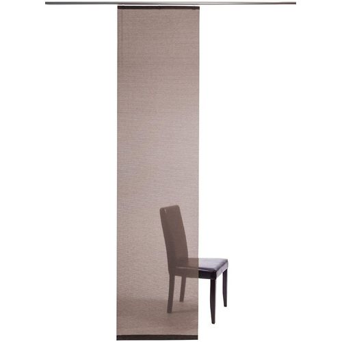 4043343580255 - Schiebegardine Manhattan Gardinen Gr 245 cm Klettband 60 cm braun (kupferfarben) Schiebegardinen transparent Gardine modern Wohnzimmer Schlafzimmer