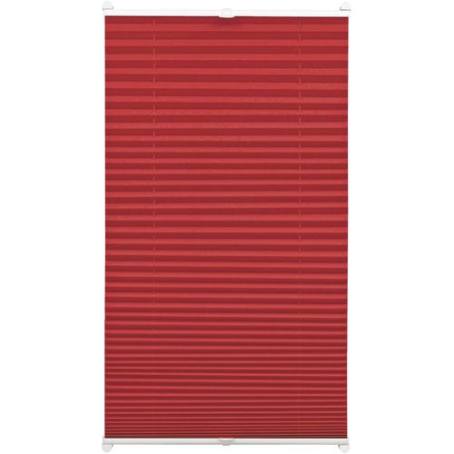 4003018289203 - Plissee EASYFIX mit 2 Bedienschienen Gr 5 rot (bordeaux) B90cm H130cm Obermaterial 100% Polyester Plissees in der Breite kürzbar