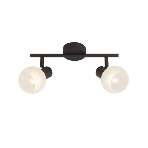 4004353174353 - Lampe Gabon Spotrohr 2flg braun weiß-alabaster 2x D45 E14 40W geeignet für Tropfenlampen (nicht enthalten) Köpfe schwenkbar - braun - Brilliant 4004353174353 - Lampe Gabon Spotrohr 2flg braun weiß-alabaster 2x D45 E14 40W geeignet für Tropfenlampen (nicht enthalten) Köpfe schwenkbar - braun - Brilliant
