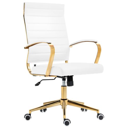 4251756494940 - Ergonomischer Bürostuhl Havanna Kunstleder I Höhenverstellbarer Schreibtischstuhl Mit Metall-Gestell In Gold-Optik I 360 Grad Drehbar 4251756494940 - Ergonomischer Bürostuhl Havanna Kunstleder I Höhenverstellbarer Schreibtischstuhl Mit Metall-Gestell In Gold-Optik I 360 Grad Drehbar