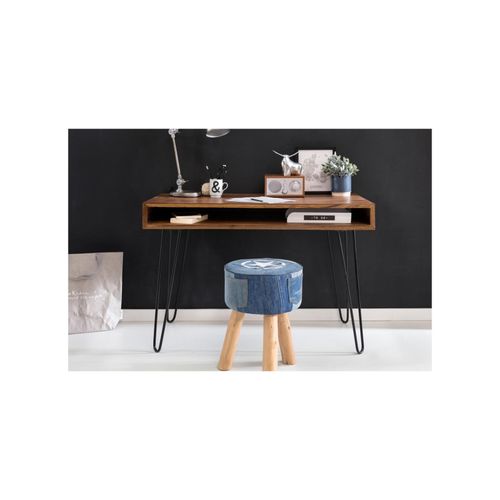 4250950242289 - WOHNLING BAGLI Schreibtisch braun rechteckig 4-Fuß-Gestell schwarz 1100 x 600 cm 4250950242289 - WOHNLING BAGLI Schreibtisch braun rechteckig 4-Fuß-Gestell schwarz 1100 x 600 cm