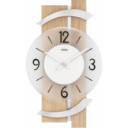 4037445154209 - Wanduhr AMS W9546 braun (braun silberfarben) Wanduhren B H L 6cm x 40cm x 23cm QuarzuhrHolzWohnzimmerEsszimmerKücheArbeitszimmerBüroFlur 4037445154209 - Wanduhr AMS W9546 braun (braun silberfarben) Wanduhren B H L 6cm x 40cm x 23cm QuarzuhrHolzWohnzimmerEsszimmerKücheArbeitszimmerBüroFlur